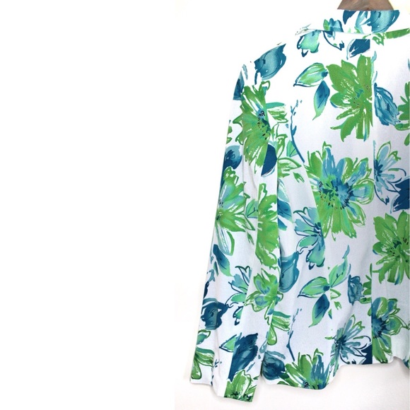 Susan Graver NWT Tropical Floral Vibrant Blazer 8 - Picture 7 of 13